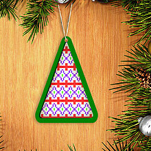 Dekorácie - Folk vianočné ozdoby 100% autorská tvorba (vianočný stromček 1) - 6042359_