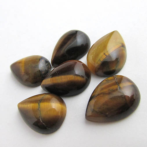 Minerály - Kabošon slza 10x14mm (Tigrie oko) - 6048691_