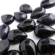 Minerály - Kabošon slza 10x14mm (Slnečný kameň modrý (synt.)) - 6048616_