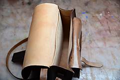 Kabelky - kabelka kožená lovecká /saddle bag ARTEMIS, vzor Folk, hnedý antique - 6054872_