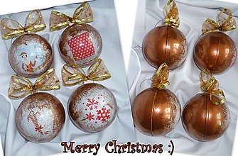 Dekorácie - Vianočné ozdoby bronzové :) - 6056878_