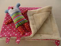 Detský textil - Merino Blankets 75 x 105 cm Hviezdička ružová pink - 6071736_