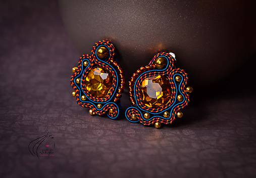 Náušnice - Striped I. soutache náušnice - 6075459_