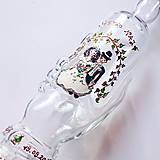 Nádoby - Ručne maľovaný svadobný set (poháre a fľaša) na želanie - 6091878_