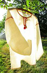 Pánske oblečenie - Mužská ľanová košeľa Ľubomír I. s ručnou výšivkou - 6095077_