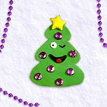 Magnetky - Vianočný stromček s osobnosťou (4 - mrkajúci) - 6093277_