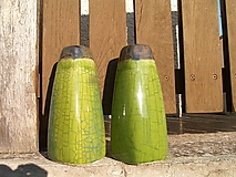 Dekorácie - Váza krikľavo zelená  SET - "jarná zelená III" - 6116154_