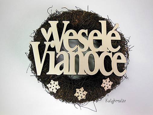 Dekorácie - nápis Veselé Vianoce-hned k odberu - 6130097_