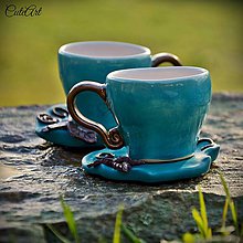 Nádoby - Elfská  láska - sada dvoch šálok na kávu (picollo) - 6130360_