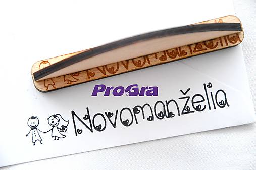 Materiál ručne robený - Novomanželia - pečiatka - 6146418_