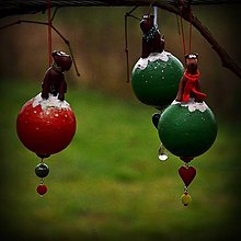 Dekorácie - Vianočná guľa Aierdale teriér - závesná dekorácia - 6151720_