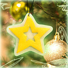 Dekorácie - Svietiaca vianočná dekorácia (hviezdička) - 6152817_