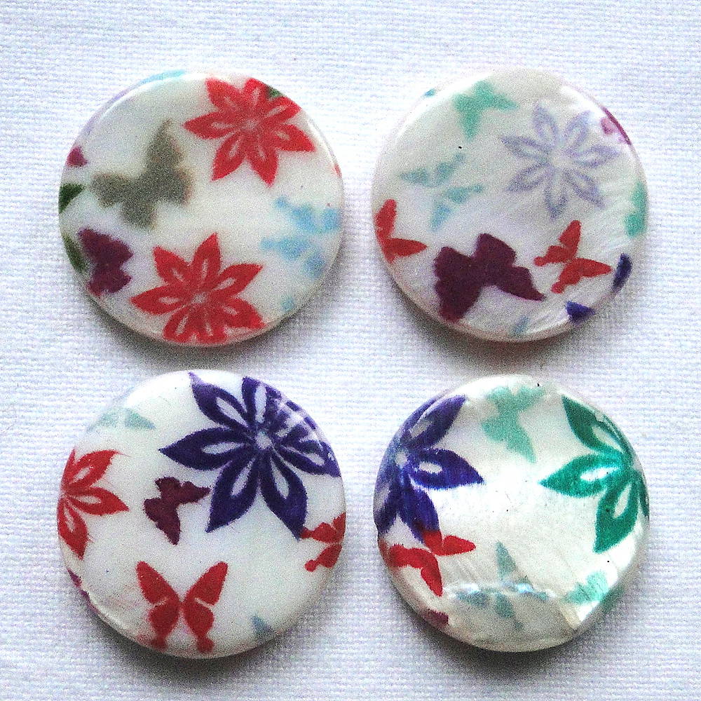 Perleť.placka 20mm-motýle-1ks