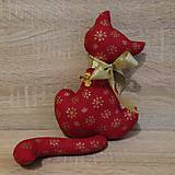 Dekorácie - Vianočná mačička - 6161356_