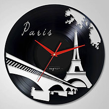 Hodiny - Paris - LP vinyl clocks - 6175795_