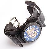 Náramky - Čierne gotické hodinky, kožené hodinky - 6175737_