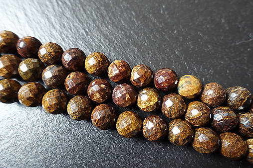 Minerály - Bronzit fazetovaný 10mm - 6177209_