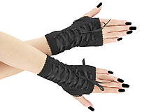 Bezprsté dámské čierne  rukavičky 0455