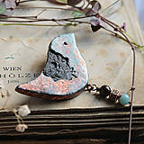 Brošne - RAKU vtáčik - 6187730_