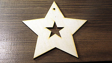 Polotovary - Drevený výrez hviezda L - 6191477_