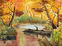 Obrazy - Farby jesenného lesa - 6192375_