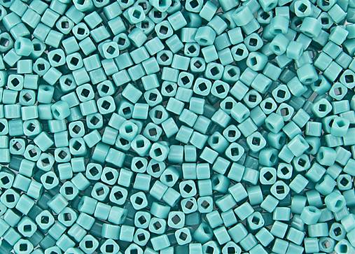 Korálky - Toho Cube TC-03-55 Opaque Turquoise, 3mm, bal.10g - 6192616_