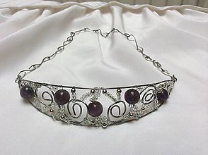 Náhrdelníky - náhrdelník: nerezový s ametystom - 6195630_