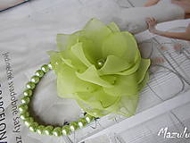 Náramky - svadobný náramok v zelenom - 6193356_