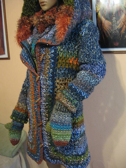  - Jastrabia žena komplet: sveter+čiapka+nákrčník+rukavičky - 6201906_
