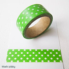 Papier - zelené bodky mini - 6205571_