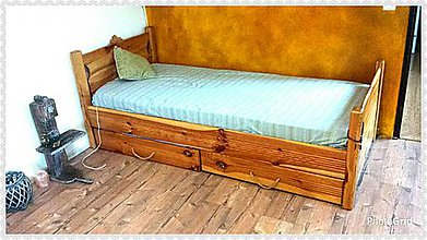 Nábytok - Borovicová posteľ natural 200x90 - 6207859_