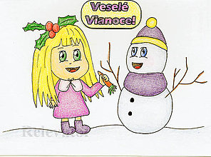 Kresby - Výpredaj - Vianočné pohľadky detské (nezabudni na mrkvu) - 6207976_