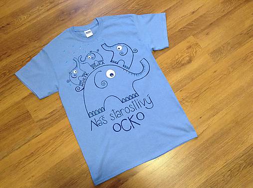 Maľované pánske tričko pre starostlivého ocka (s menami)