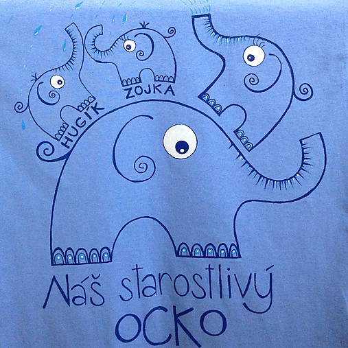 Maľované pánske tričko pre starostlivého ocka (s menami)