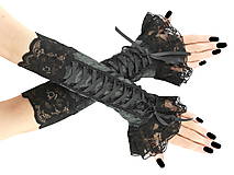 Dámské šedo čierné bezprsté rukavice 0575A