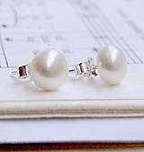 Náušnice - Freshwater Pearls Mini Silver Plated Earrings / Napichovacie náušnice so sladkovodnými perlami - 6216888_