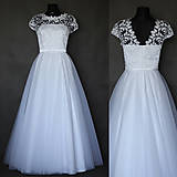 Šaty - Svadobné šaty s tylovou kruhovou sukňou - 6215805_