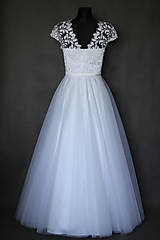 Šaty - Svadobné šaty s tylovou kruhovou sukňou - 6215806_