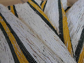 Úžitkový textil - Koberec so žiarivo žltými pásmi 250x74cm - 6222944_