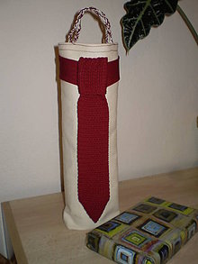 Úžitkový textil - Taštička na fľašku - kravata - 6226176_