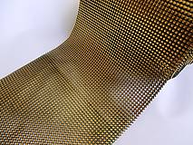 Galantéria - Kamienková stuha zlato čierna - cena za 10 cm - 6230209_