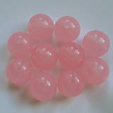Korálky - MILK plast 11mm-ružová-1ks - 6230356_