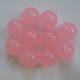 Korálky - MILK plast 11mm-ružová-1ks - 6230357_