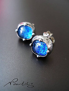 Náušnice - Malé modrééé  - 6233465_