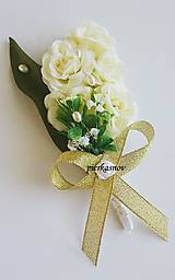 Svadobné pierka - Svadobné pierko krémové ruže - 6244738_