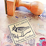 Materiál ručne robený - Čejka: pečiatka 4x4 cm - 6245021_
