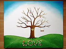 Obrazy - Wedding tree V - svadobný strom s tulipánmi - 6246753_