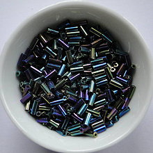 Korálky - Rokajl sekaný 4,5mm-20g (Metalic Rainbow Iris) - 6248277_