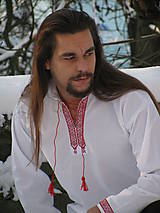  - Pánska folk košeľa s ukrajinským motívom - 6249769_