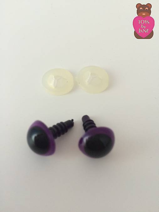 Komponenty - Bezpečnostné oči - fialové 12mm - 6250856_